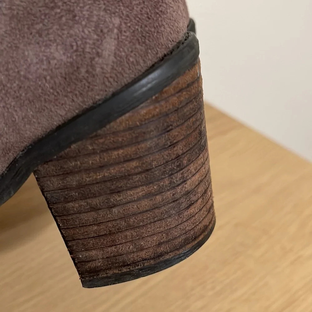 Crown Vintage Brown Suede Ankle Boots Size 7.5 - Picture 6 of 15